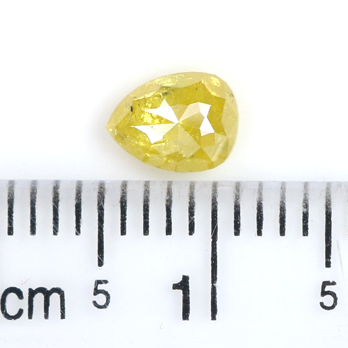 Natural Loose Pear Diamond Yellow Color 0.57 CT 5.90 MM Pear Shape Rose Cut Diamond KR2500