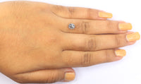 Natural Loose Oval Salt And Pepper Diamond Black Grey Color 1.06 CT 6.55 MM Oval Shape Rose Cut Diamond KDL1791