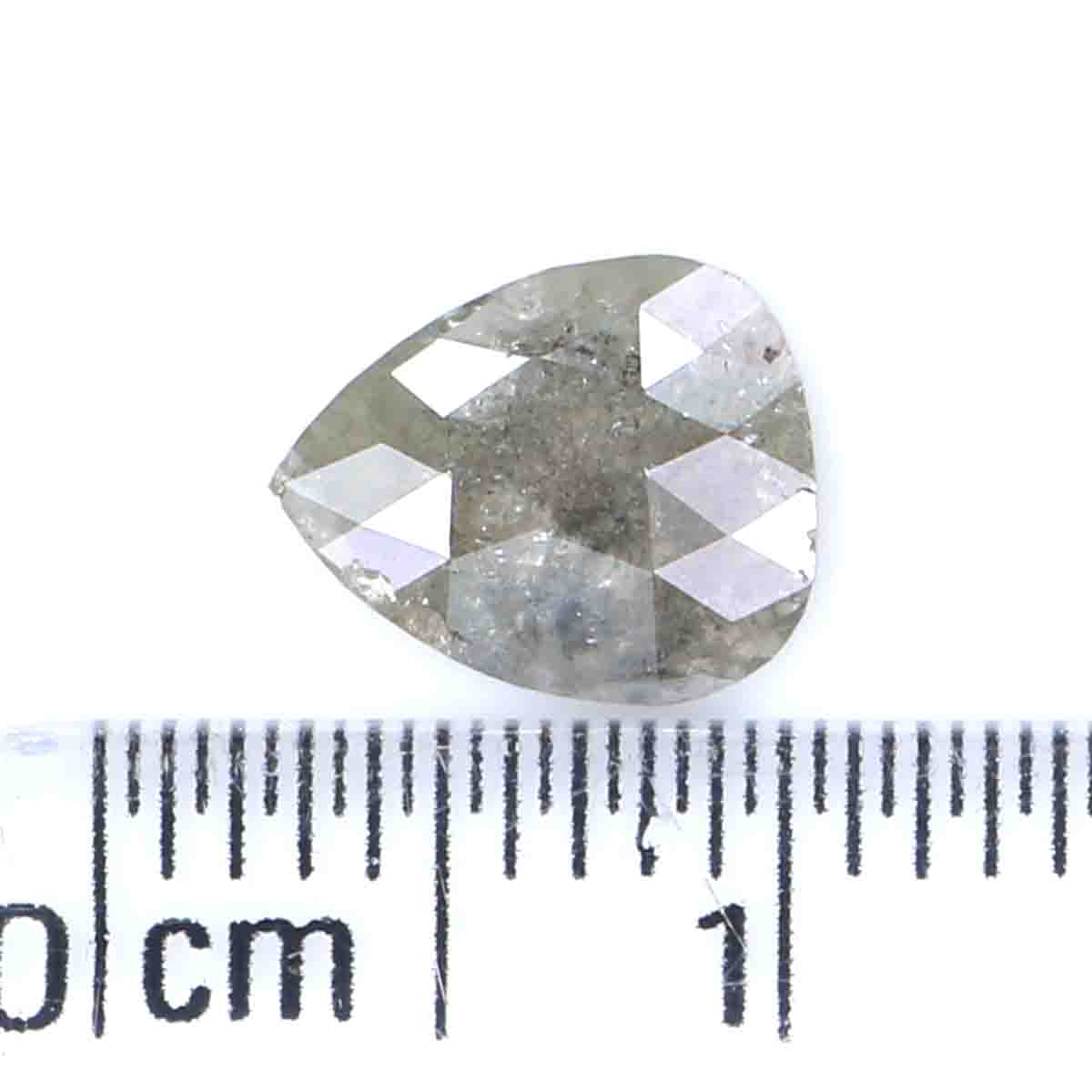 0.85 CT Natural Loose Pear Shape Diamond Grey Color Pear Cut Diamond 8.00 MM Natural Loose Grey Color Diamond Pear Rose Cut Diamond LQ6982