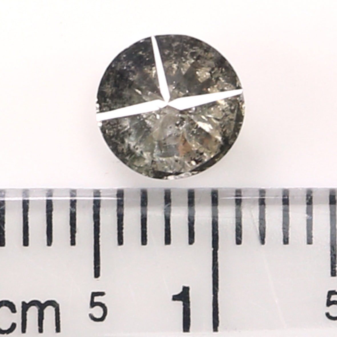 Natural Loose Round Salt And Pepper Diamond Black Grey Color 1.16 CT 6.30 MM Round Brilliant Cut Diamond L8447