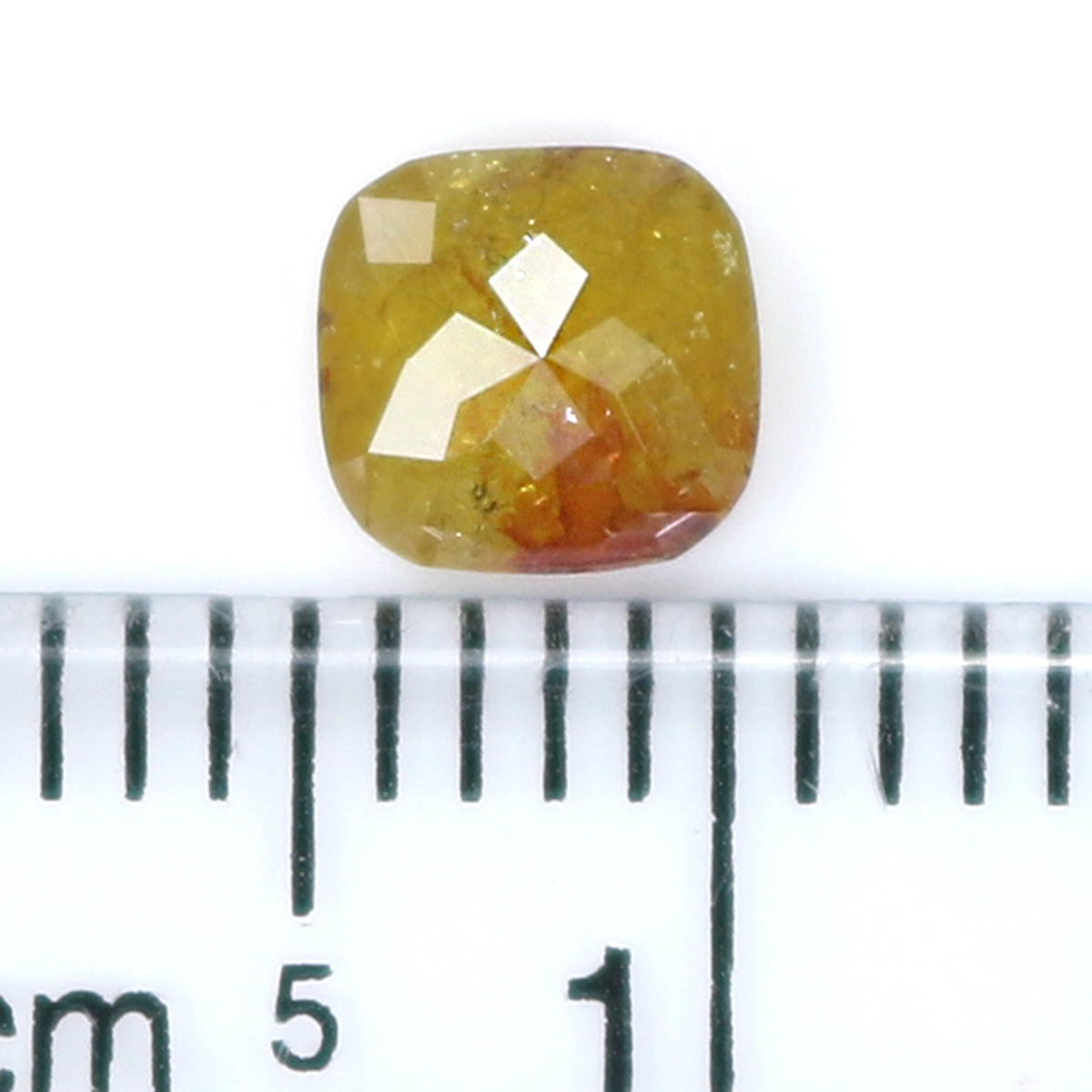0.67 CT Natural Loose Cushion Shape Diamond Yellow Color Cushion Cut Diamond 5.30 MM Natural Loose Diamond Cushion Rose Cut Diamond LQ1990