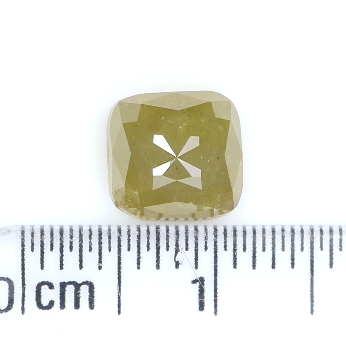 2.27 CT Natural Loose Cushion Shape Diamond Yellow Color Cushion Diamond 7.00 MM Natural Loose Yellow Color Cushion Rose Cut Diamond LQ5005