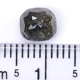 Natural Loose Cushion Grey Color Diamond 1.32 CT 6.40 MM Cushion Shape Rose Cut Diamond L8793