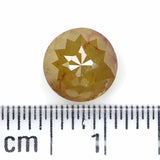 Natural Loose Rose Cut Yellow Color Diamond 1.74 CT 6.80 MM Round Rose Cut Shape Diamond L9856