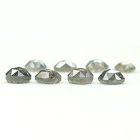 Natural Loose Rose Cut Salt And Pepper Diamond Black Grey Color 1.34 CT 2.90 MM Rose Cut Shape Diamond KDL1137