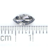 Natural Loose Marquise Salt And Pepper Diamond Black Grey Color 0.39 CT 6.48 MM Marquise Shape Rose Cut Diamond KR2567