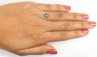 1.10 CT Natural Loose Diamond, Pentagon Cut Diamond, Salt And Pepper Diamond, Black Gray Diamond, Pentagon Shape, Rose Cut Diamond, KDL601