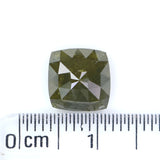 Natural Loose Square Green Color Diamond 2.60 CT 8.05 MM Square Shape Rose Cut Diamond KDL2464