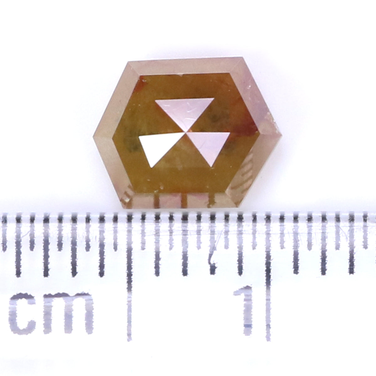 1.17 CT Natural Loose Hexagon Shape Diamond Yellow Color Hexagon Cut Diamond 6.85 MM Natural Loose Hexagon Shape Rose Cut Diamond QL2220
