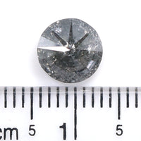 Natural Loose Round Salt And Pepper Diamond Black Grey Color 1.96 CT 7.50 MM Round Brilliant Cut Diamond KDL8077