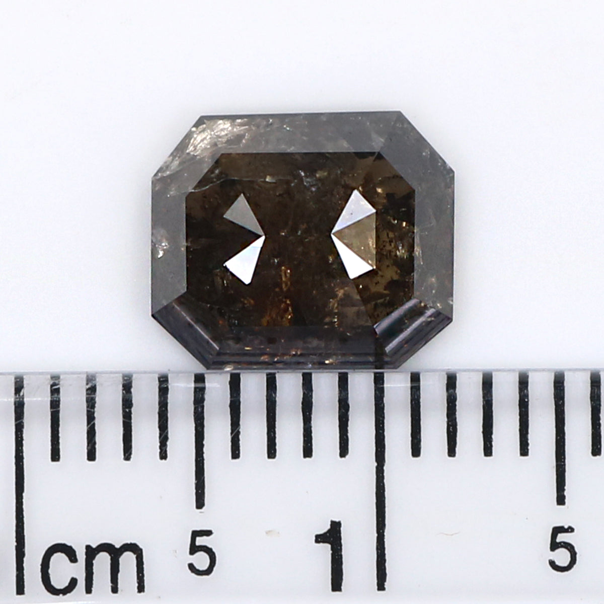 1.78 CT Natural Loose Radiant Shape Diamond Brown Color Radiant Cut Diamond 8.50 MM Natural Brown Diamond Radiant Rose Cut Diamond LQ7523