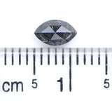 Natural Loose Marquise Salt And Pepper Diamond Black Grey Color 0.49 CT 6.05 MM Marquise Shape Rose Cut Diamond L8829