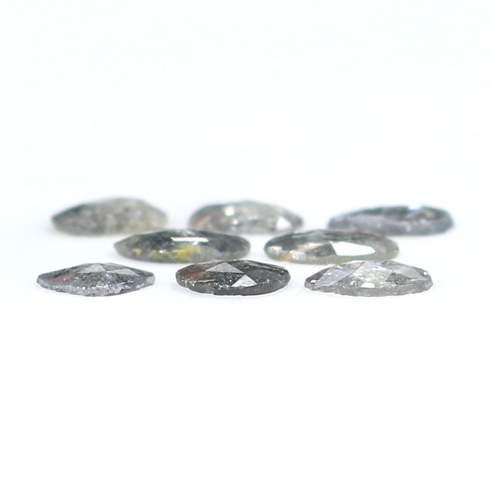 0.93 Ct Natural Loose Slice Shape Diamond Salt And Pepper Slice Diamond 4.00 MM Natural Loose Black Grey Color Irregular Cut Diamond LQ2523