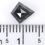 Natural Loose Kite Salt And Pepper Diamond Black Grey Color 0.94 CT 7.60 MM Kite Shape Rose Cut Diamond KDL2038