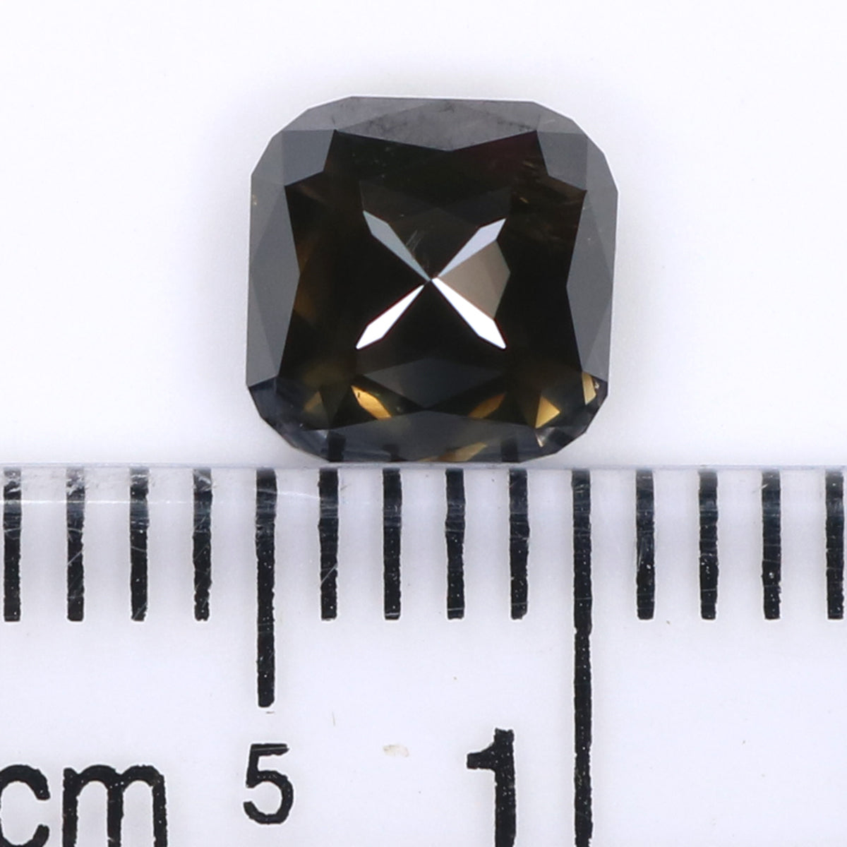 1.17 CT Natural Loose Cushion Shape Diamond Black Color Cushion Cut Diamond 5.80 MM Natural Loose Grey Color Cushion Rose Cut Diamond LQ8384