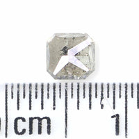 Natural Loose Radiant Yellow Grey Color Diamond 0.50 CT 4.40 MM Radiant Shape Rose Cut Diamond KR851