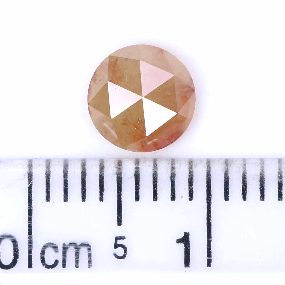 0.97 CT Natural Loose Round Rose Cut Diamond Brown Color Round Shape Diamond 6.05 MM Natural Yellow Color Round Rose Cut Diamond LQ8864