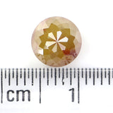 Natural Loose Round Rose Cut Yellow Brown Color Diamond 1.84 CT 6.60 MM Round Rose Cut  Shape Diamond L5280
