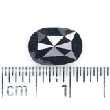 Natural Loose Oval Diamond Black Color 1.27 CT 8.10 MM Oval Shape Rose Cut Diamond KR1845