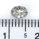 Natural Loose Oval Salt And Pepper Diamond Black Grey Color 0.34 CT 5.30 MM Oval Shape Rose Cut Diamond KR2281