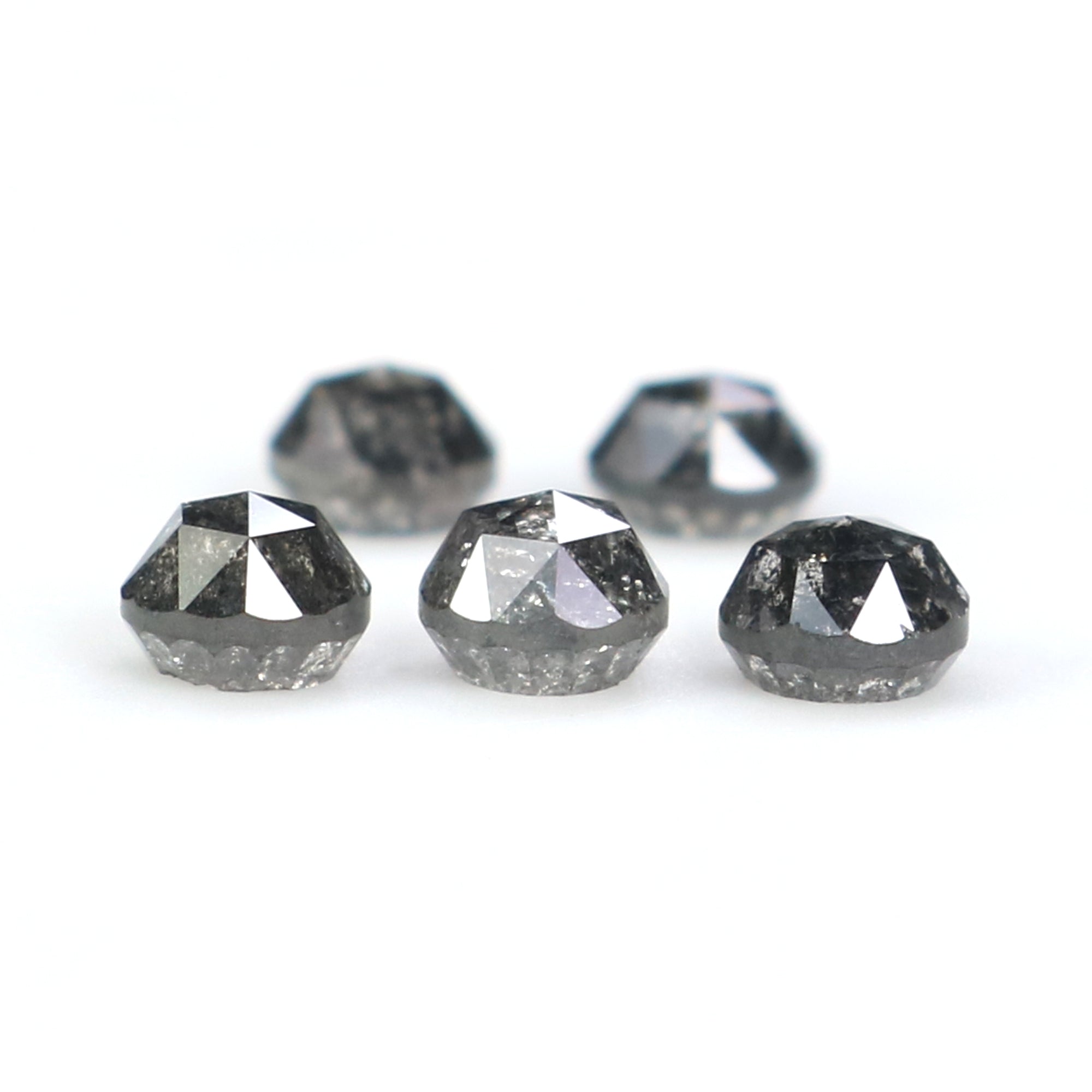 Natural Loose Round Rose Cut Diamond, Salt And Pepper Round Diamond, Natural Loose Diamond, Rose Cut Diamond, 1.05 CT Round Shape KR2649