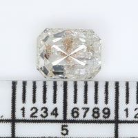 Natural Loose Emerald Diamond White - G Color 1.05 CT 6.28 MM Emerald Shape Rose Cut Diamond KDL2581