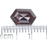 Natural Loose Hexagon Brown Color Diamond 1.87 CT 7.20 MM Hexagon Shape Rose Cut Diamond L6689