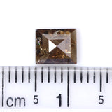 Natural Loose Square Diamond Brown Color 0.85 CT 6.30 MM Square Shape Rose Cut Diamond L7436