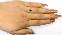 Natural Loose Pear Salt And Pepper Diamond Black Grey Color 0.73 CT 7.10 MM Pear Shape Rose Cut Diamond KDL1025