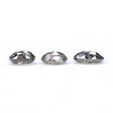 Natural Loose Oval Salt And Pepper Diamond Black Grey Color 0.82 CT 4.30 MM Oval Shape Rose Cut Diamond KR2323