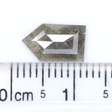 Natural Loose Shield Salt And Pepper Diamond Black Grey Color 1.20 CT 10.50 MM Shield Shape Rose Cut Diamond KR2035