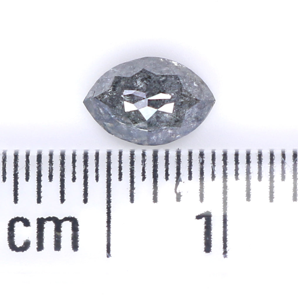 Natural Loose Marquise Salt And Pepper Diamond Black Grey Color 0.39 CT 5.70 MM Marquise Shape Rose Cut Diamond L8833