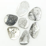Natural Loose Slice Salt And Pepper Diamond Black Grey Color 0.80 CT 4.45 MM Slice Shape Rose Cut Diamond L1440