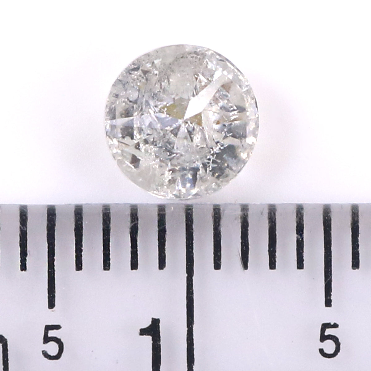 0.79 CT Natural Loose Round Shape Diamond Salt And Pepper Round Cut Diamond 5.60 MM Natural Black Grey Round Brilliant Cut Diamond LQ478
