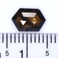 Natural Loose Hexagon Deep Brown Color Diamond 1.08 CT  8.70 MM Hexagon Shape Rose Cut Diamond KR1818