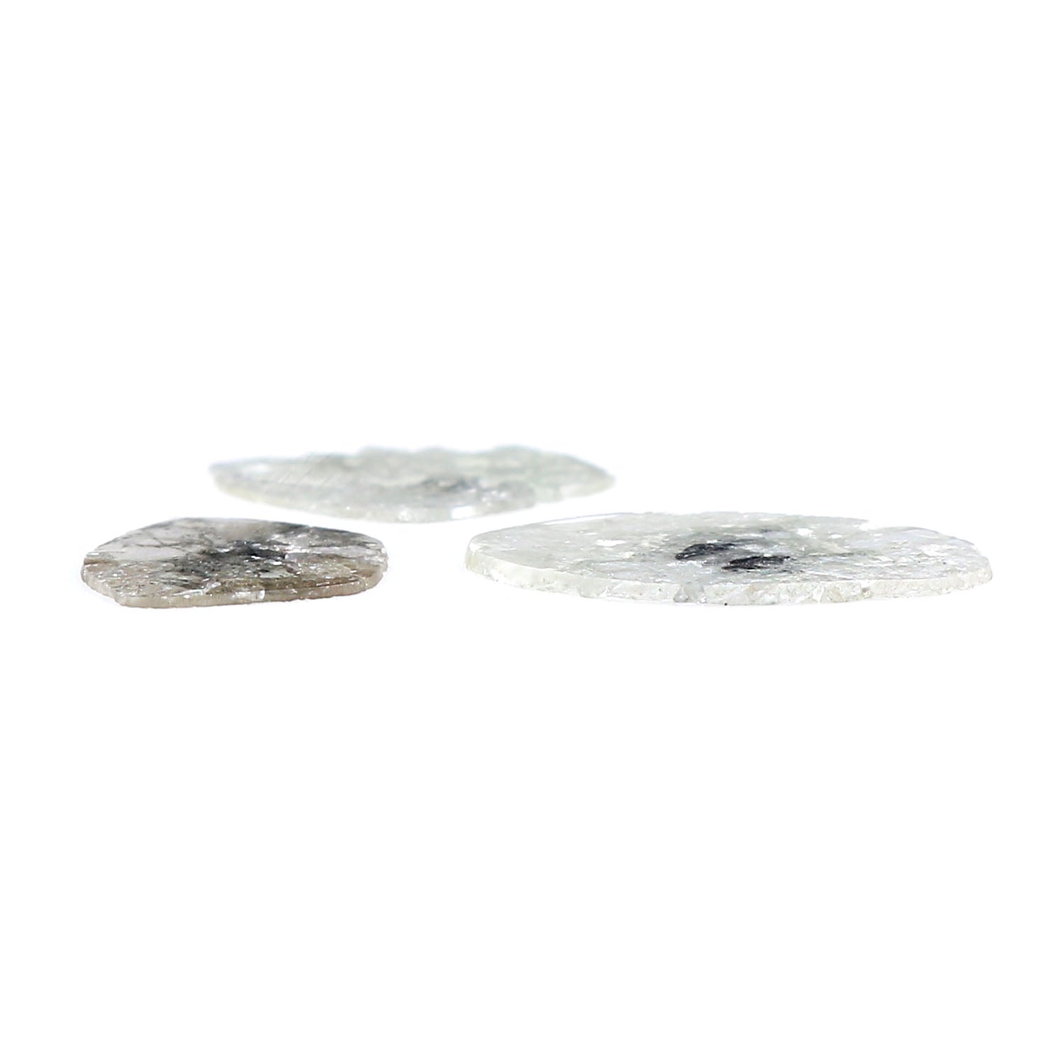 1.73 CT Natural Loose Slice Shape Diamond Grey Color Slice Cut Diamond 8.90 MM Natural Loose Grey Color Slice Irregular Cut Diamond LQ6351