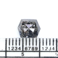 Natural Loose Hexagon Diamond, Salt And Pepper Hexagon Diamond, Natural Loose Diamond, Hexagon Cut Diamond, 1.23 CT Hexagon Shape KDL2743