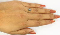 Natural Loose Hexagon Salt And Pepper Diamond Black Grey Color 1.41 CT 7.50 MM Hexagon Shape Rose Cut Diamond KDL1262