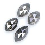 Natural Loose Marquise Salt And Pepper Diamond Black Grey Color 1.16 CT 4.65 MM Marquise Shape Rose Cut Diamond KDL8835