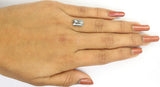 Natural Loose Emerald Salt And Pepper Diamond Grey Color 3.06 CT 10.50 MM Emerald Shape Rose Cut Diamond KDL1155
