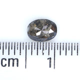 Natural Loose Oval Salt And Pepper Diamond Black Grey Color 0.40 CT 5.27 MM Oval Shape Rose Cut Diamond L2477