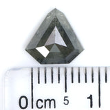 Natural Loose Shield Grey Color Diamond 2.01 CT 8.40 MM Shield Shape Rose Cut Diamond L8223