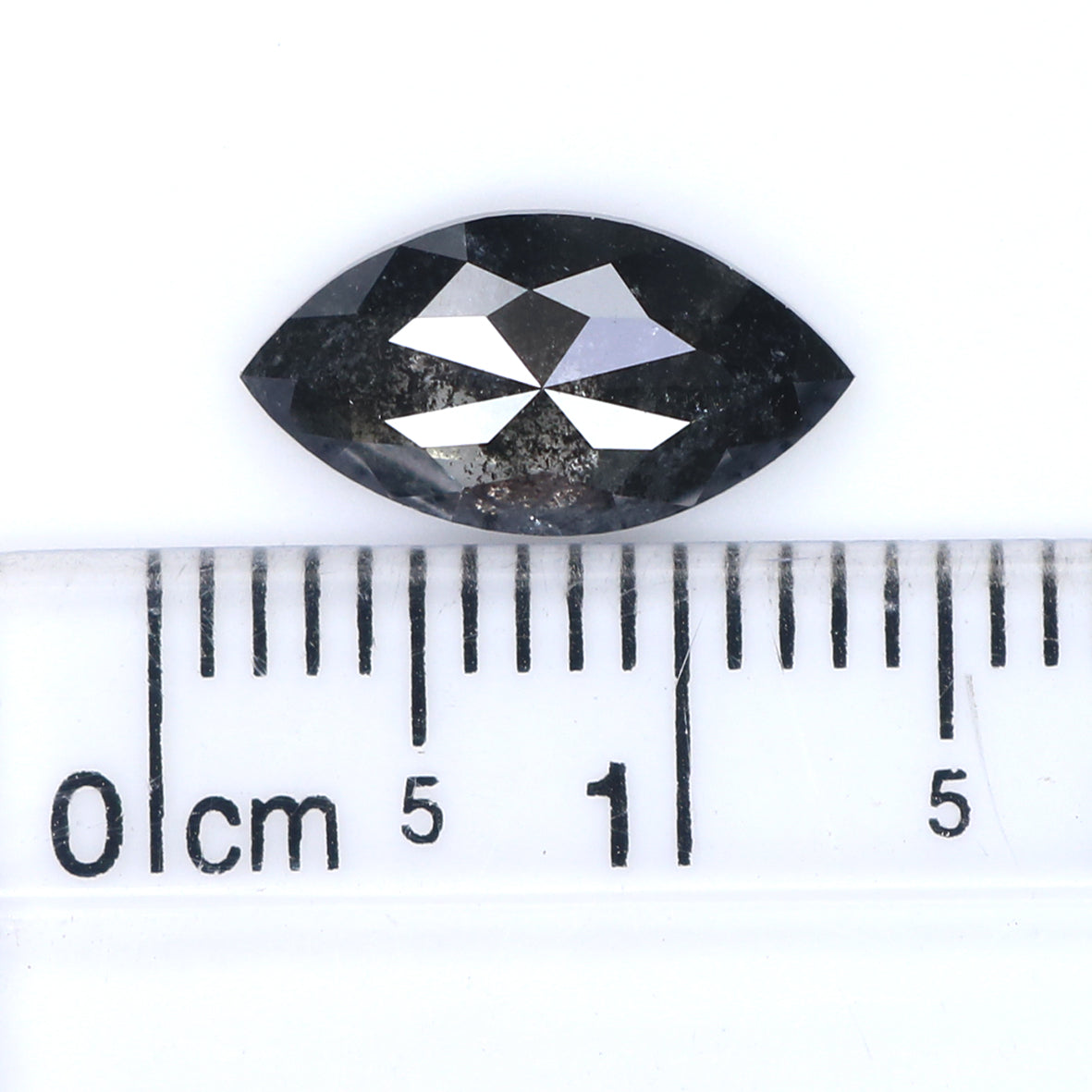 1.81 CT Natural Loose Marquise Shape Diamond Salt And Pepper Marquise Rose Cut Diamond 11.70 MM Black Grey Color Marquise Cut Diamond QL2091