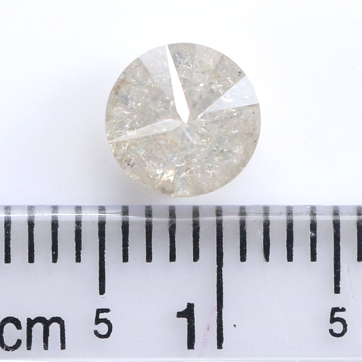 Natural Loose Round Brilliant Cut Diamond Grey Color 1.38 CT 6.50 MM Round Shape Brilliant Cut Diamond L8212