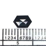 Natural Loose Hexagon Diamond, Hexagon Black Color Diamond, Natural Loose Diamond, Hexagon Rose Cut Diamond 0.45 CT Hexagon Shape KR2640