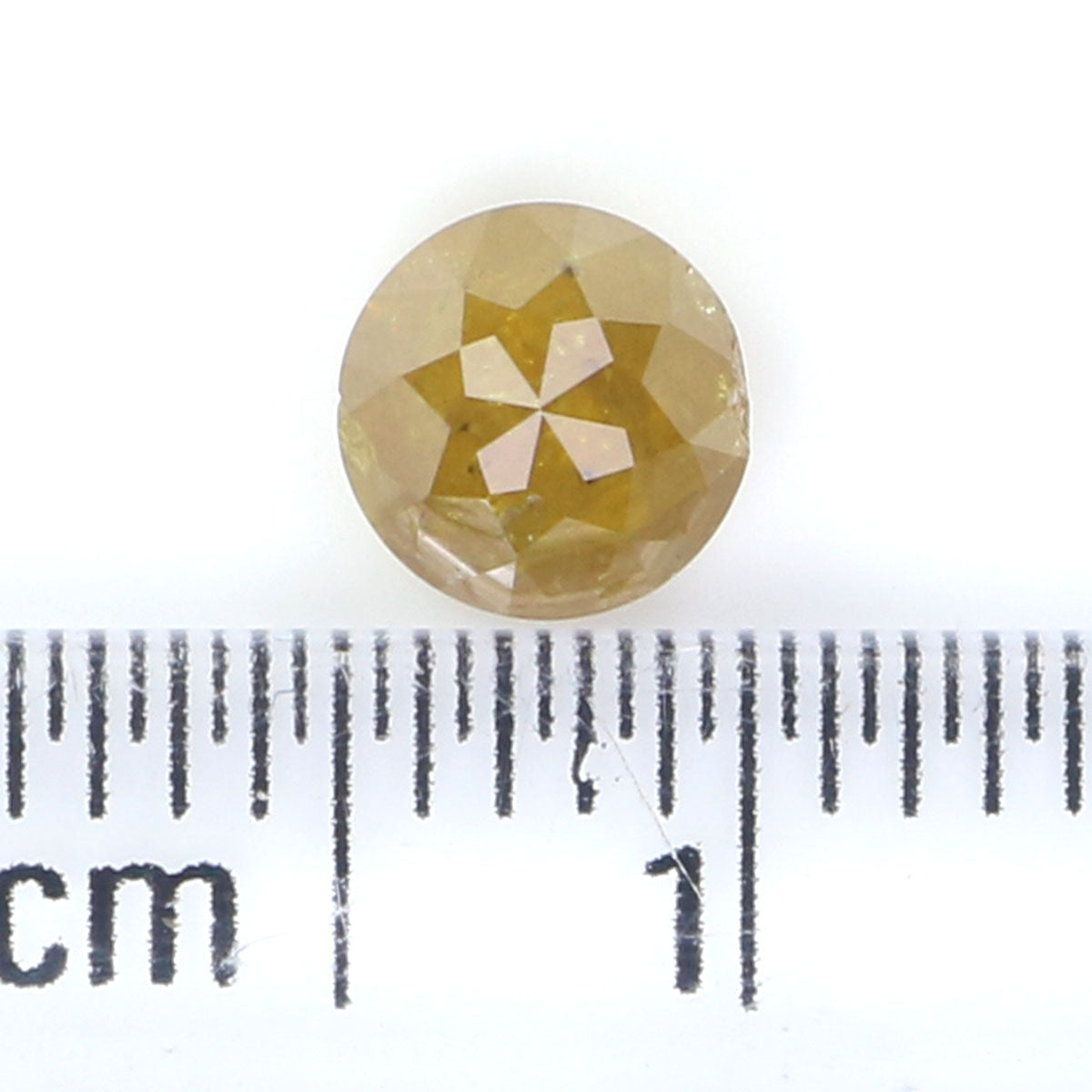 Natural Loose Round Rose Cut Yellow Color Diamond 0.72 CT 5.10 MM Rose Cut Shape Diamond L9146