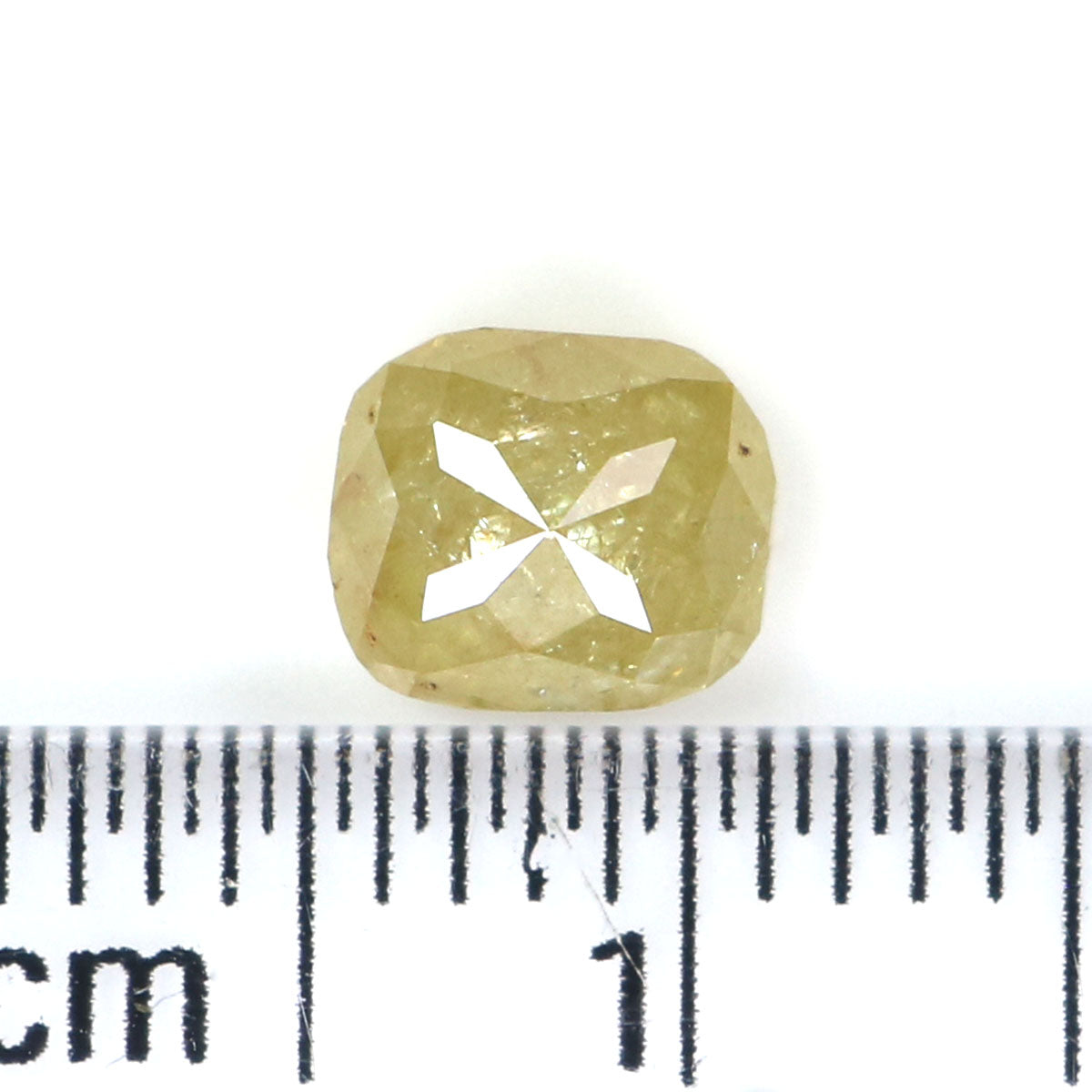 1.00 CT Natural Loose Cushion Shape Diamond Yellow Color Cushion Cut Diamond 5.70 MM Natural Grey Color Cushion Rose Cut Diamond LQ8676