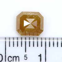 Natural Loose Emerald Shape Yellow Color Diamond 1.57 CT 6.80 MM Emerald Shape Rose Cut Diamond L8711