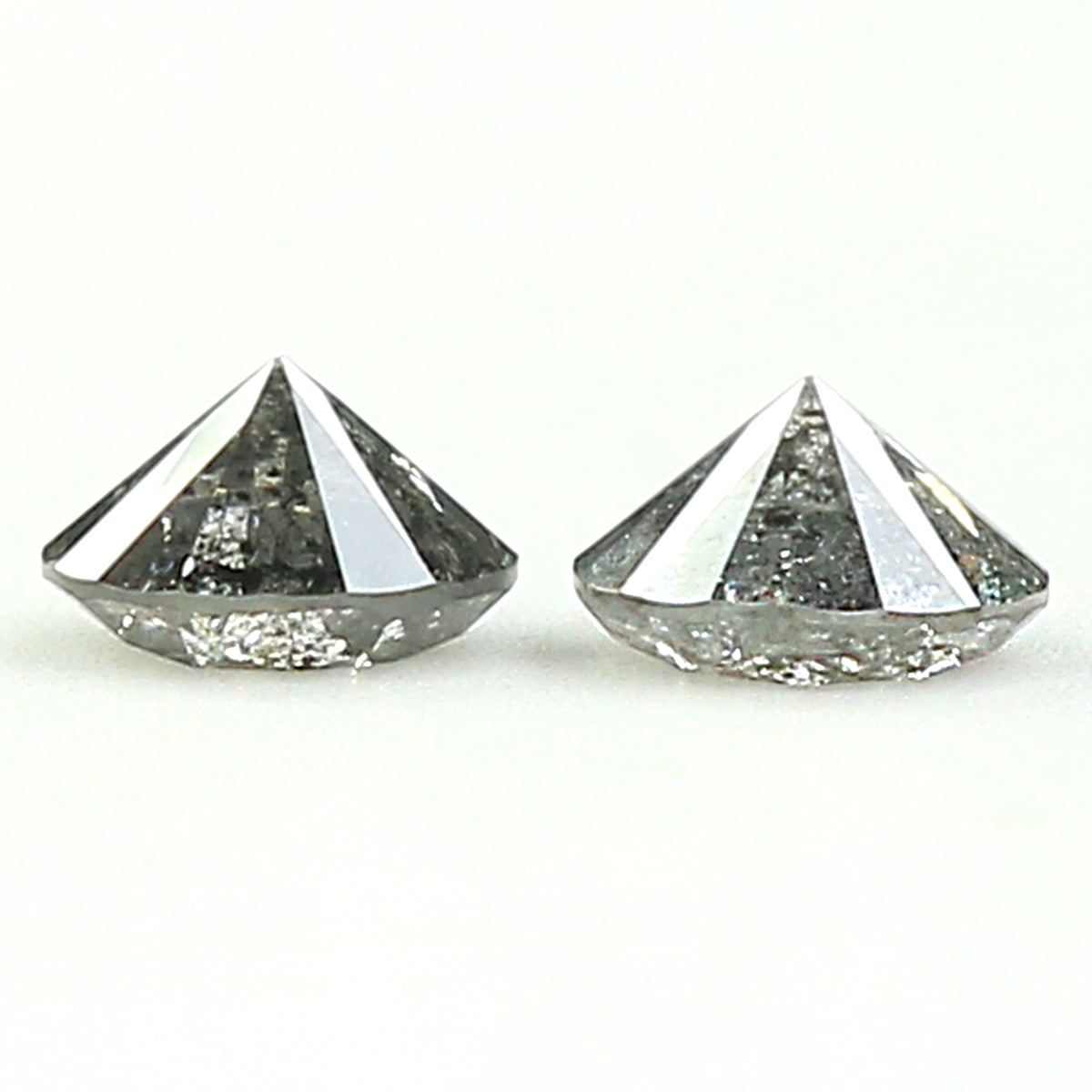 0.40 CT Natural Loose Round Cut Pair Diamond Salt And Pepper Round Shape Diamond 3.70 MM Black Grey Color Round Brilliant Cut Diamond QL1062