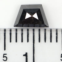 Natural Loose Shield Salt And Pepper Diamond Black Color 0.67 CT 6.00 MM Shield Shape Rose Cut Diamond L6534